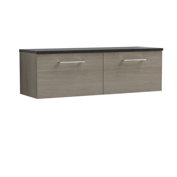 Picture of Nuie Arno 1200mm Wall Hung 2-Drawer Vanity & Laminate Worktop