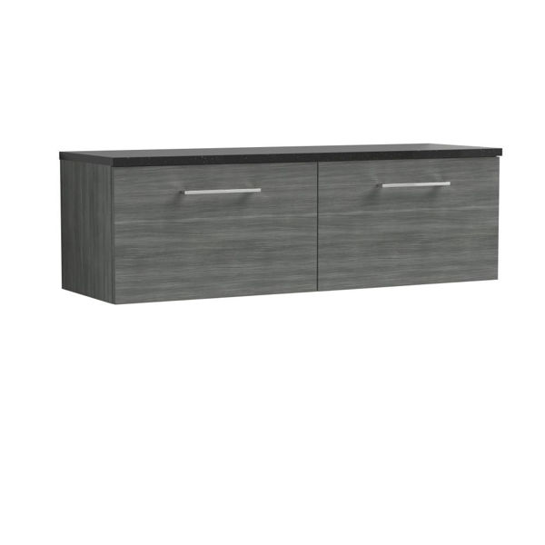 Picture of Nuie Arno 1200mm Wall Hung 2-Drawer Vanity & Laminate Worktop