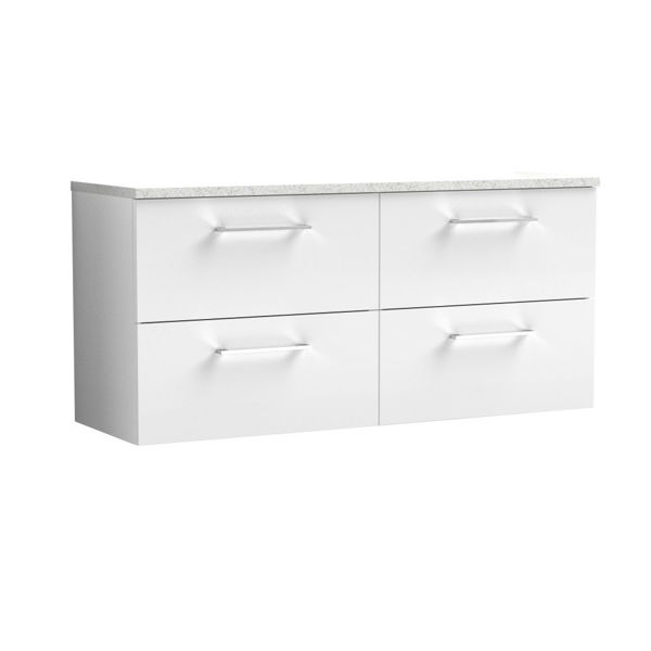 Picture of Nuie Arno 1200mm Wall Hung 4-Drawer Vanity & Laminate Worktop