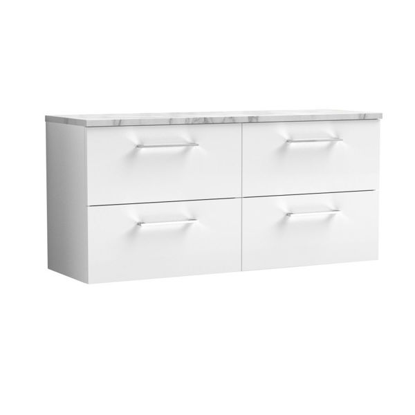 Picture of Nuie Arno 1200mm Wall Hung 4-Drawer Vanity & Laminate Worktop