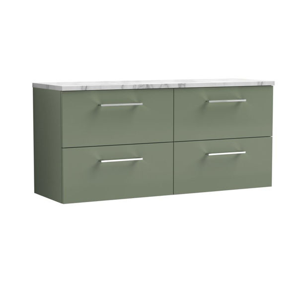 Picture of Nuie Arno 1200mm Wall Hung 4-Drawer Vanity & Laminate Worktop