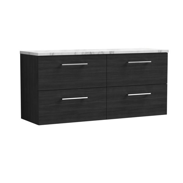 Picture of Nuie Arno 1200mm Wall Hung 4-Drawer Vanity & Laminate Worktop