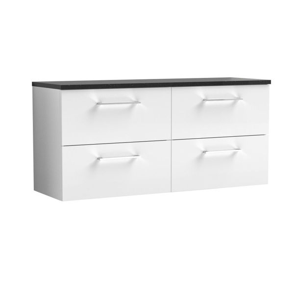 Picture of Nuie Arno 1200mm Wall Hung 4-Drawer Vanity & Laminate Worktop