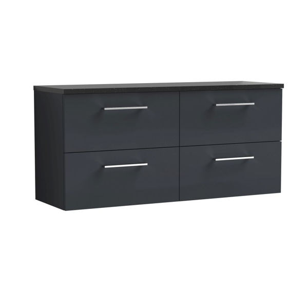 Picture of Nuie Arno 1200mm Wall Hung 4-Drawer Vanity & Laminate Worktop