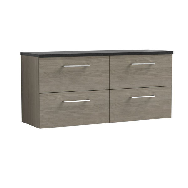 Picture of Nuie Arno 1200mm Wall Hung 4-Drawer Vanity & Laminate Worktop