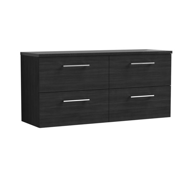 Picture of Nuie Arno 1200mm Wall Hung 4-Drawer Vanity & Laminate Worktop