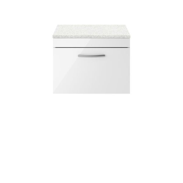 Picture of Nuie Athena 600mm Wall Hung Vanity With Sparkling White Worktop