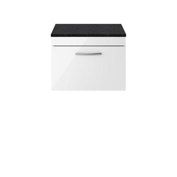 Picture of Nuie Athena 600mm Wall Hung Vanity With Sparkling Black Worktop