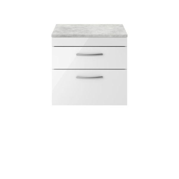 Picture of Nuie Athena 600mm Wall Hung Vanity With Grey Worktop