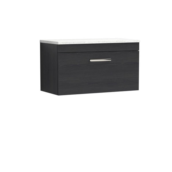 Picture of Nuie Athena 800mm Wall Hung Vanity With Sparkling White Worktop