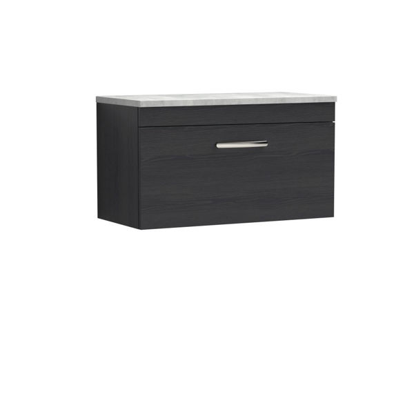 Picture of Nuie Athena 800mm Wall Hung Vanity With Grey Worktop