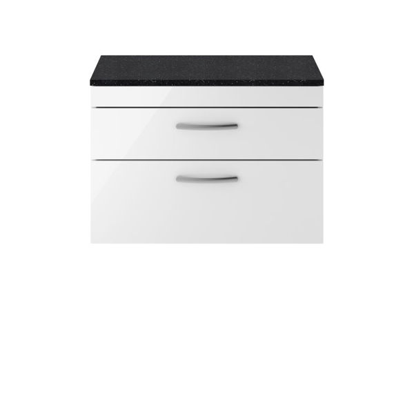 Picture of Nuie Athena 800mm Wall Hung Vanity With Sparkling Black Worktop