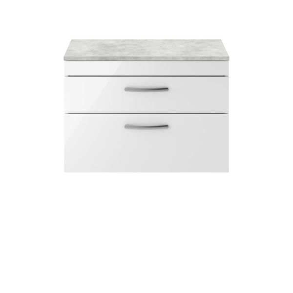 Picture of Nuie Athena 800mm Wall Hung Vanity With Grey Worktop