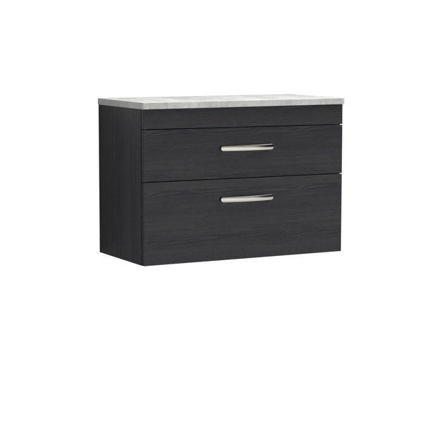 Picture of Nuie Athena 800mm Wall Hung Vanity With Grey Worktop