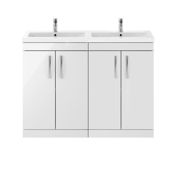 Picture of Nuie Athena 1200mm Floor Standing Cabinet With Double Ceramic Basin