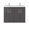 Picture of Nuie Athena 1200mm Floor Standing Cabinet With Double Ceramic Basin