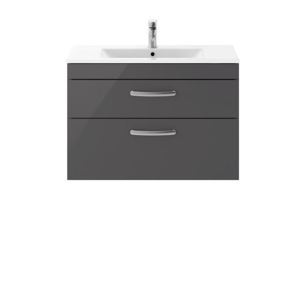 Picture of Nuie Athena 800mm Wall Hung Cabinet With Basin 2