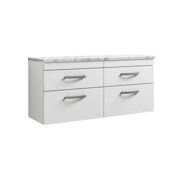 Picture of Nuie Athena 1200 Wall Hung 4-Drawer Unit & Laminate Worktop