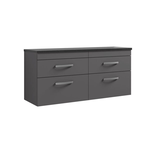 Picture of Nuie Athena 1200mm Wall Hung 4-Drawer Unit & Laminate Worktop