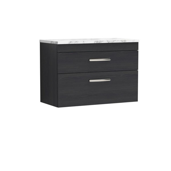 Picture of Nuie Athena 800 Wall Hung 2-Drawer Unit & Laminate Worktop
