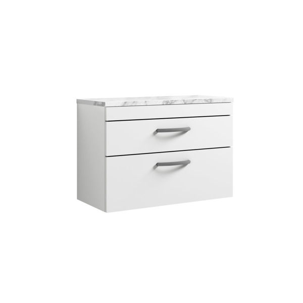 Picture of Nuie Athena 800 Wall Hung 2-Drawer Unit & Laminate Worktop