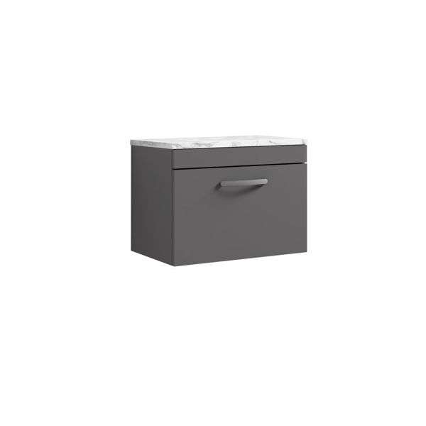 Picture of Nuie Athena 600 Wall Hung Single Drawer Unit & Laminate Worktop
