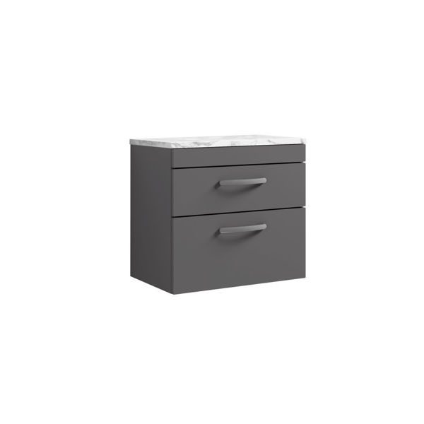 Picture of Nuie Athena 600 Wall Hung 2-Drawer Unit & Laminate Worktop