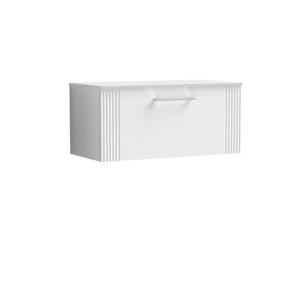 Picture of Neutral Deco 800mm Wall Hung Single Drawer Vanity & Worktop