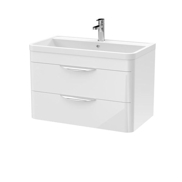 Picture of Neutral Parade 800mm Wall Hung Vanity & Polymarble Basin