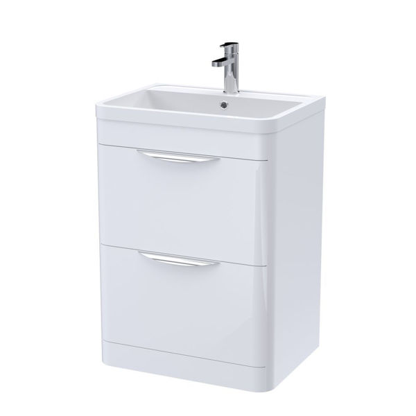 Picture of Neutral Parade 600mm Floor Standing Vanity & Polymarble Basin