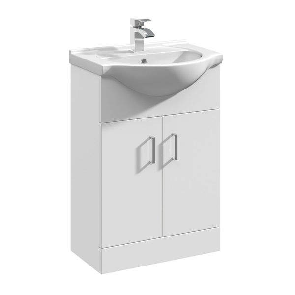 Picture of Neutral Mayford 550mm Floor Standing Cabinet & Round Basin