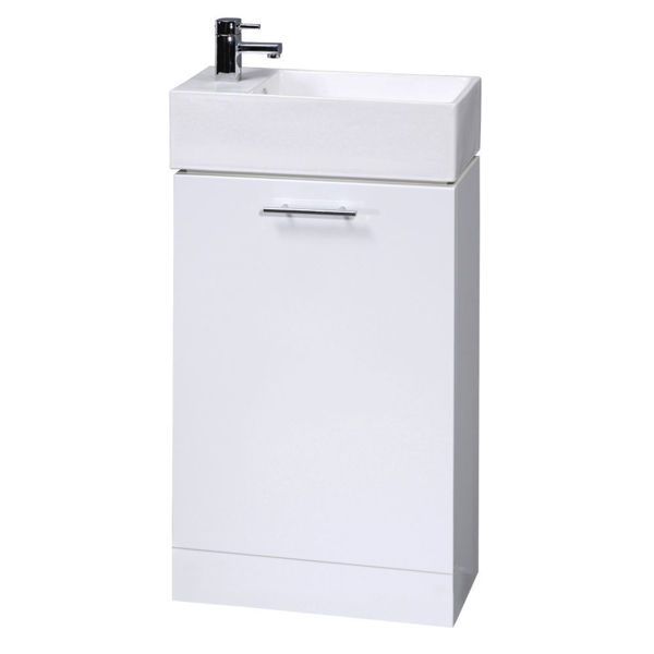 Picture of Neutral Mayford White Compact Cabinet & Basin