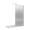 Picture of Neutral 900x1850 Fluted Wetroom Screen Inc' BAR