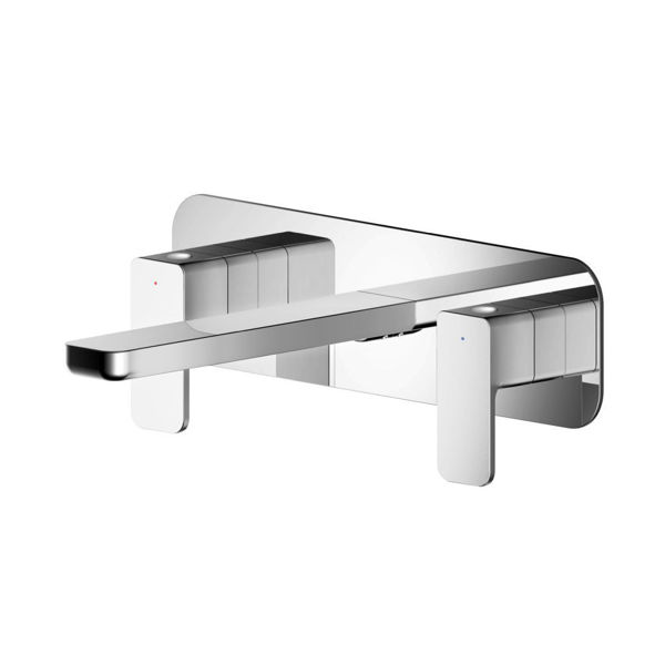Picture of Neutral Windon Wall Mounted 3 Tap Hole Basin Mixer With Plate